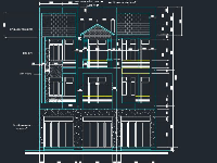 Bản vẽ cad nhà liền kề 3 tầng 10.5×13.5m