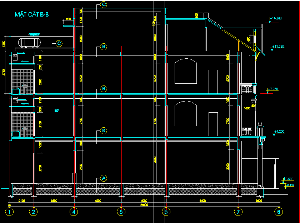 Bản vẽ Cad nhà liên kế, nhà phố 6x24m