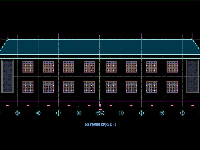 Bản vẽ CAD Nhà Lớp học 2 tầng 8 phòng 9.8x36.25m (Hạng mục kiến trúc)
