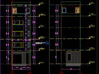 Bản vẽ cad nhà nghỉ 4 tầng 1 tum 6x17.7m