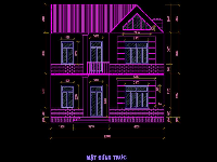 Bản vẽ CAD nhà ở 2 tầng 10x12.85m (Kiến Trúc, Móng, Điện Nước)