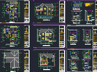 Bản vẽ cad nhà ở biệt thự 2 tầng kích thước 10x12.2m (chi tiết kiến trúc)