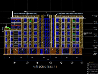 Bản vẽ CAD nhà ở cán bộ Vietinbank 5 tầng nổi 1 hầm