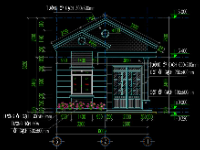 Bản vẽ cad nhà phố 1 tầng 6x9.2m (Kiến trúc, kết cấu)