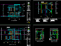 Nhà 2 tầng dwg,Nhà phố 2 tầng 8.6x13.72m,Bản vẽ Nhà phố 2 tầng,File cad Nhà phố 2 tầng