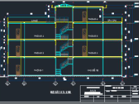 Bản vẽ CAD nhà phố 3 tầng 1 tum kt 3.5 x 22.5 m ( Kiến trúc, kết cấu)