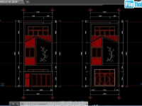 Bản vẽ CAD nhà phố 3 tầng 5x20m 4 phòng ngủ ( Kiến trúc, kết cấu, Điện nước)