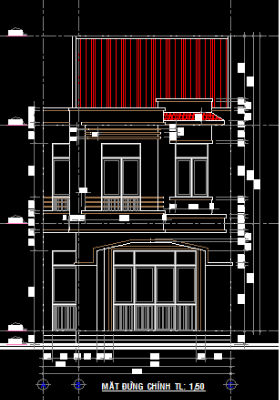 Bản vẽ mặt bằng,Bản vẽ mặt đứng,bản vẽ nhà phố 2 tầng,thiết kế nhà 2 tầng đẹp