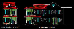 Bản vẽ cad Nhà Phố (lầu) 