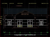 Bản vẽ cad nhà văn hoá khu 5A phường Quang Trung-Uông Bí-quảng Ninh (kiến trúc, kết cấu, điện nước, dự toán)