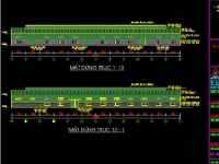 Bản vẽ cad nhà xưởng công nghiệp 1 tầng kích thước 42x90m