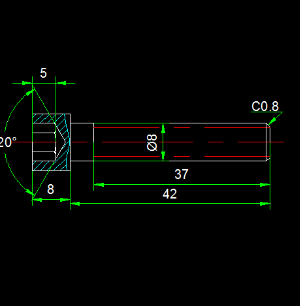 Bản vẽ cad ổ cắm đầu lục giác