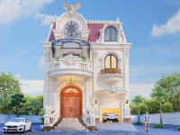 Bản vẽ Cad + PDF kiến trúc kết cấu mẫu biêt thự 9x14m tân cổ điển 2 tầng