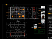 Bản vẽ CAD thiết kế bếp dự trên thông số phụ kiện bếp