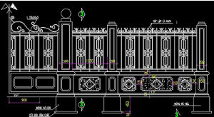 Bản vẽ cad thiết kế các loại hàng rào dành cho biệt thự