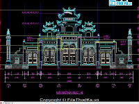 thiết kế cổng đình chùa,bản vẽ cổng đình chùa,mẫu cổng đình chùa đẹp
