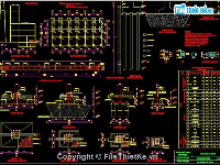 Bản vẽ cad thiết kế kết cấu Đồ án nền móng 2