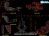 Bản vẽ cad thiết kế kiến trúc công trình chùa Khuê  Văn Các