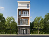 Bản vẽ CAD thiết kế kiến trúc mẫu nhà phố phong cách hiện đại 5x14m