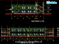 Bản vẽ cad Thiết kế Ký túc xá Trường THPT Nguyễn khuyến