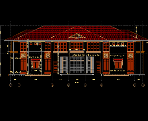 Bản vẽ cad thiết kế mẫu biệt thự đẹp