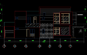 Bản vẽ cad thiết kế mẫu nhà 2 tầng kích thước 4.8x20m