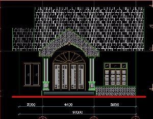 Bản vẽ cad thiết kế nhà nông thôn cấp 4 có 3 phòng ngủ