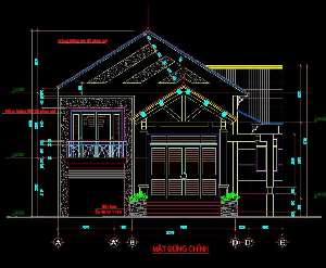 Bản vẽ cad Thiết kế nhà ở cấp 4 đẹp