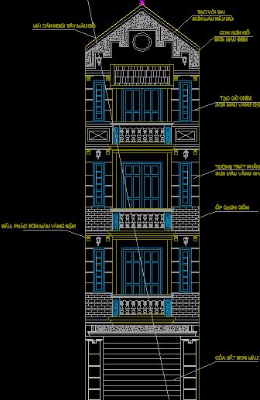 Bản vẽ autocad,thiết kế nhà phố,nhà phố 4 tầng,bản vẽ nhà phố