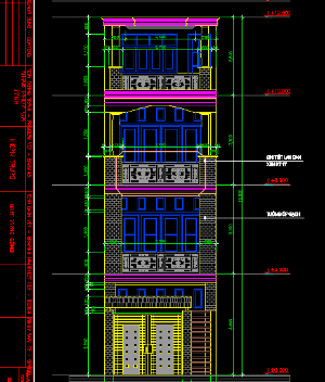 Bản vẽ nhà phố,full kiến trúc,nhà phố kích thước 4 x 13.5m,4x13.5m,mẫu nhà phố đẹp