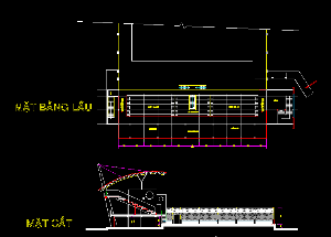 Bản vẽ cad thiết kế nhà thi đấu thể thao