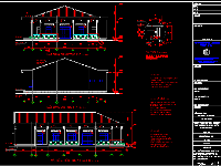 Bản vẽ CAD thiết kế thi công Nhà văn hóa kết hợp hội trường xã 220 chỗ 15.7x26.1m