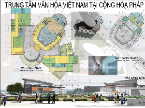 Bản vẽ cad Trung tâm văn hóa Việt Nam - Pháp