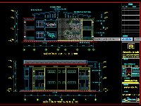 Bản vẽ cad trường mầm non 6 phòng 2 tầng kích thước 22.7x23.1m