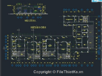 Bản vẽ cad Trường mầm non đạt chuẩn (kiến trúc,kết cấu)