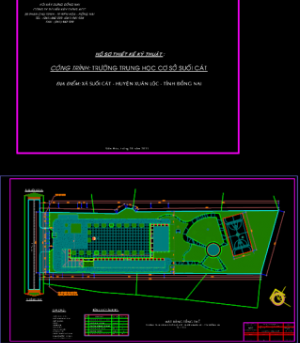 Bản vẽ,Bản vẽ autocad,tổng thể trường học