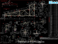 Bản vẽ cad vì kèo thép khẩu độ 18m