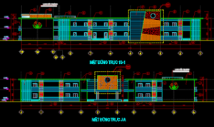 Bản vẽ cad_ Cấp thoát nước bên ngoài trường mầm non