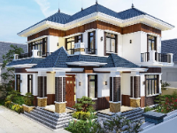 Bản vẽ CAD+PDF Biệt thự mái nhật 2 tầng 11x12.5m