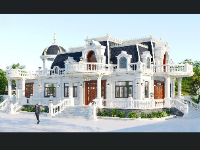 Bản vẽ CAD+Sketchup full kiến trúc kết cấu lâu đài siêu khủng ở Phú Thọ