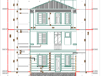 Bản vẽ cải tạo nhà ở 3 tầng 6x16m