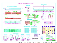 Bản vẽ cầu dầm I nhịp L=24m rộng B=12.1m