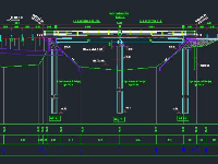 Bản vẽ cầu dầm T 2 nhịp L= 12m,khổ cầu 3,5m