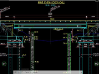 Bản vẽ cầu dầm T căng sau 24m