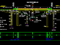 Bản vẽ cầu dầm thép 2 nhịp 12,19m khổ cầu 15m đầy đủ các hạng mục