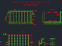 Bản vẽ chi tiết 1 đơn nguyên của bể AEROTANK