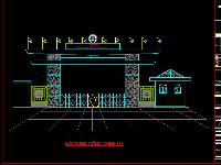 Bản vẽ chi tiết cổng doanh trại quân đội