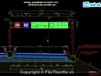 Bản vẽ chi tiết giá long môn trên đường cao tốc