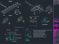 Bản vẽ chi tiết lắp đặt đường cáp và thanh máng cáp