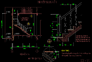 Bản vẽ Chi tiết trụ cầu thang bằng gổ tiện đường kính khoảng 150mm